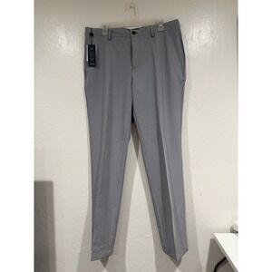 Original Penguin Slim Fit Tapered Leg Pants Chiseled Stone Grey 34x32 OPBMD000